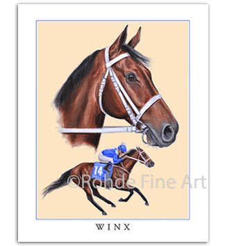 Winx horse racing art prints paintings