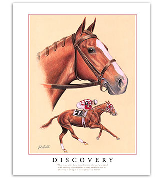 Discovery racehorse art painting pictures horse racing