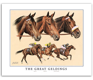 Kelso Forego John Henry thoroughbred horse art prints tribute