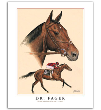 Dr. Fager stallion thoroughbred horse racing paintings art equine artists