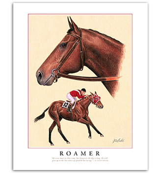 Roamer horse racing legends pictures art history Thoroughbred