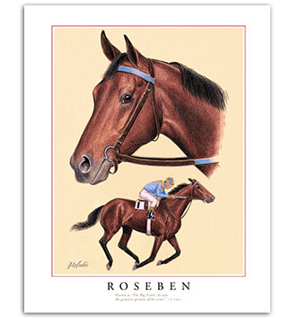 Roseben horse racing historical pictures art paintings