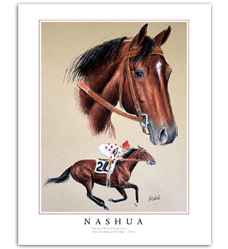Nashua thoroughbred horse racing pictures paintings art