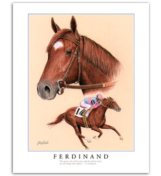 Ferdinand thoroughbred racehorse art pictures paintings