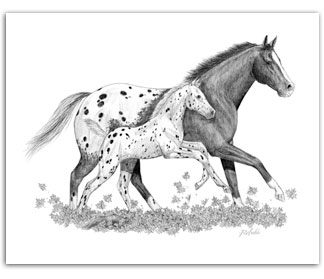 Appaloosa horse art equine art Fall by Rohde horse artists