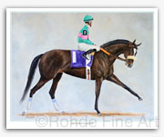 Zenyatta dance dancing horse art painting print