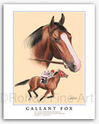 Gallant Fox horse racing art thoroughbred sporting equine artists