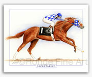 Secretariat horse racing art paintings portraits gifts