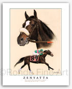 Zenyatta horse racing art paintings prints pictures
