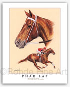Phar Lap famous race horses in art Australian thoroughbred painting