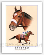 Barbaro thoroughbred racehorse art Kentucky Derby horse racing