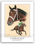 Landaluce famous horse racing paintings Seattle Slew