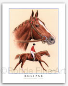 Eclipse famous thoroughbred horse racing art paintings