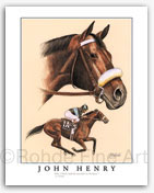 John Henry race horse limited edition thoroughbred art prints Rohde