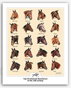 Thoroughbred horse racing champions art