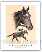 Spectacular Bid famous thoroughbred race horse art prints galleries