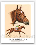Exterminator Old Bones famous early racehorses art paintings of thoroughbreds