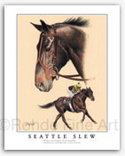 Seattle Slew race horse racing art Triple Crown Kentucky Derby Rohde