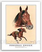 Personal Ensign thoroughbred horse art for sale