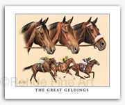 Kelso Forego John Henry thoroughbred horse art prints tribute
