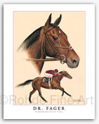 Dr. Fager stallion thoroughbred horse racing paintings art equine artists