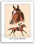 Go For Wand filly thoroughbred horse picture art print horseracing portrait