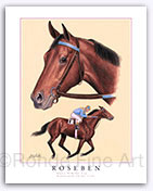 Roseben horse racing historical pictures art paintings