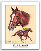 Wise Dan horse art prints paintings Thoroughbred racing