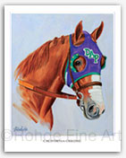 California Chrome horse racing Kentucky Derby art painting print