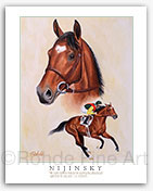 Nijinsky II thoroughbred horse art picture painting