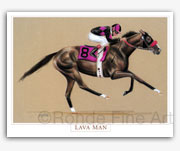Lava Man racehorse art painting pictures prints