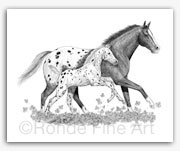 Appaloosa horse art equine art Fall by Rohde horse artists