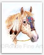 Appaloosa native american war pony horse art prints painting