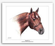 Wimpy P-1 American Quarter Horse art painting by Rohde