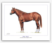 Doc Bar Quarter Horse art painting conformation