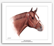 Two Eyed Jack Quarter Horse art AQHA by Rohde