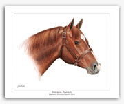 Freckles Playboy cutting American Quarter Horse art