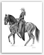 Paso Fino Horse Art Fine Steps II. Graphite horse prints